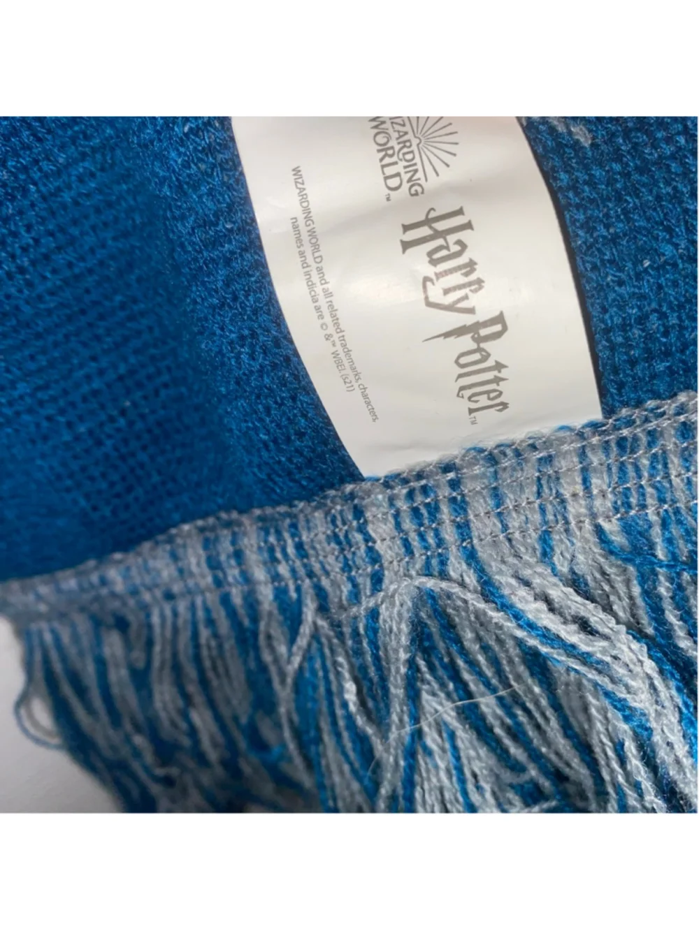 Official Wizarding World Harry Potter Hogwarts Knit Scarf Blue Gray